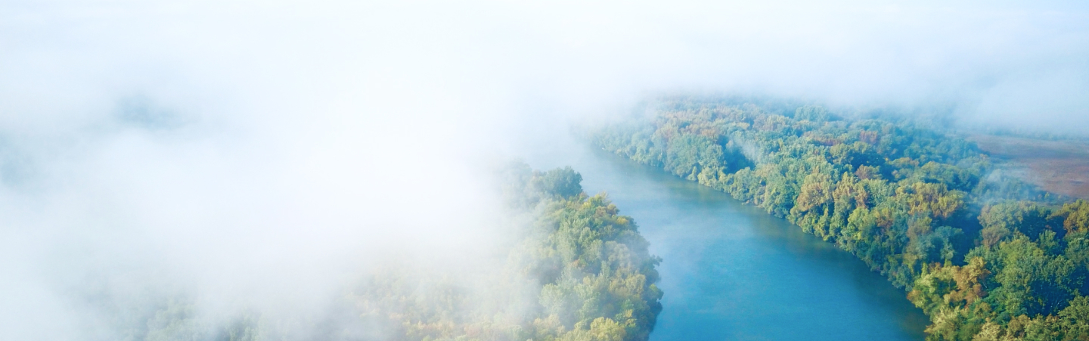 Picture of river from above the clouds